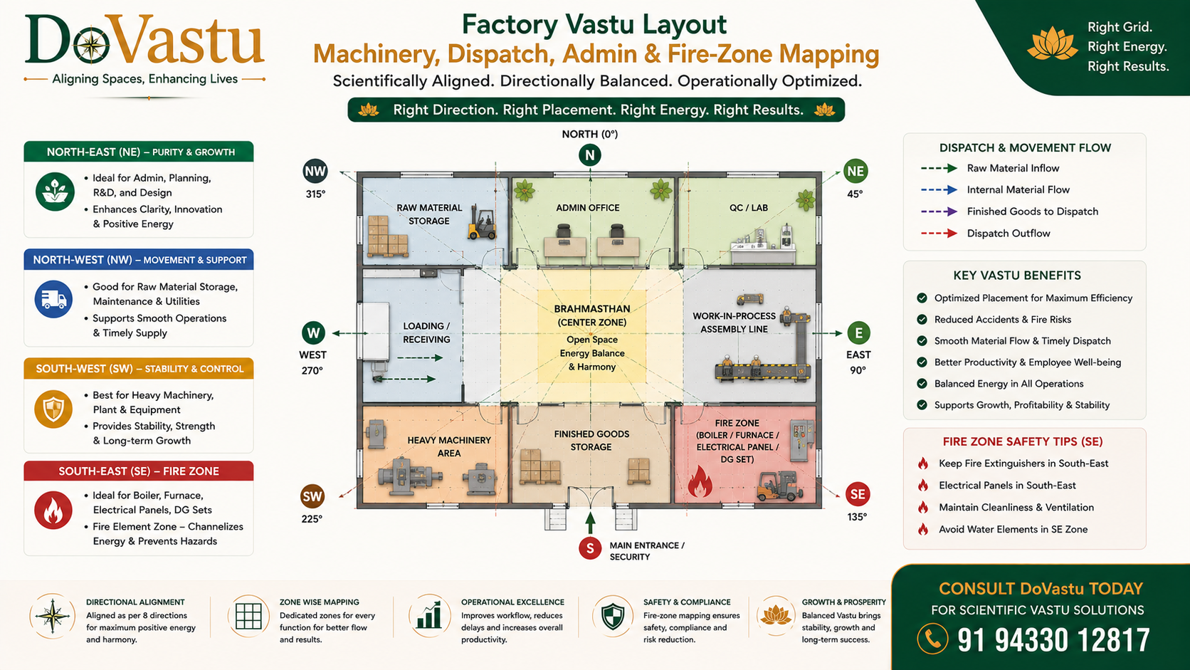 Industrial Vastu GeoGebra Grid Example